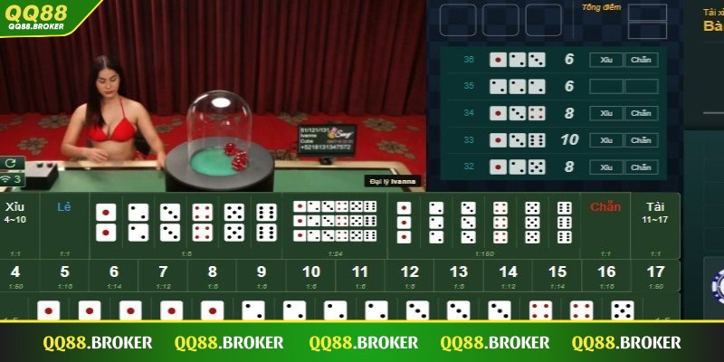 Bàn chơi game Tài Xỉu QQ88 siêu chất lượng